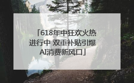 618年中狂欢火热进行中 双重补贴引爆AI消费新风口