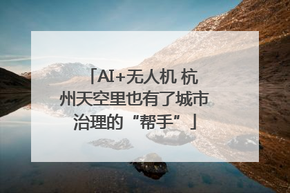 AI+无人机 杭州天空里也有了城市治理的“帮手”