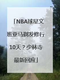 NBA球星文班亚马剃发修行10天？少林寺最新回应