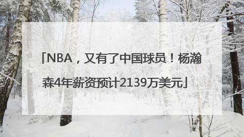 NBA，又有了中国球员！杨瀚森4年薪资预计2139万美元
